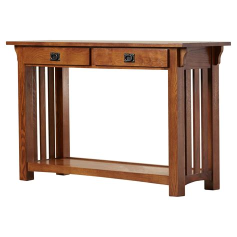 Loon Peak® Mission Solid Manufactured Wood Console Sofa Table In Medium Oak Wayfair