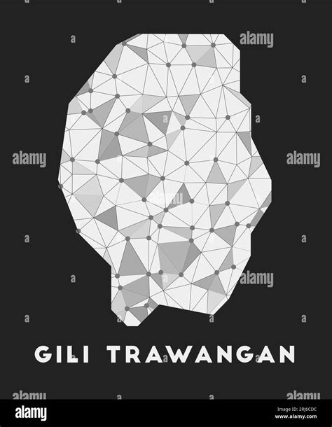 Gili Trawangan - communication network map of island. Gili Trawangan ...