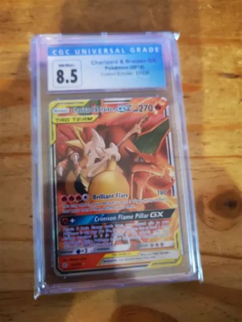 POKÉMON KARTE CHARIZARD Braixen GX 2019 22 236 Cosmic Eclipse CGC 8 5