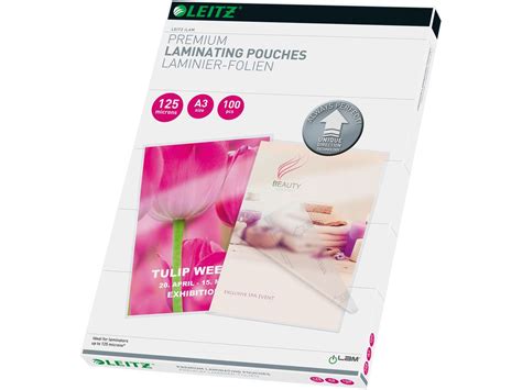 LEITZ Pochettes à plastifier A3 74880000 brillant 125my 100 pcs