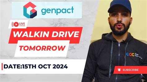 Genpact Mega Walkin Drive Tomorrow Freshers Jobs Private Company