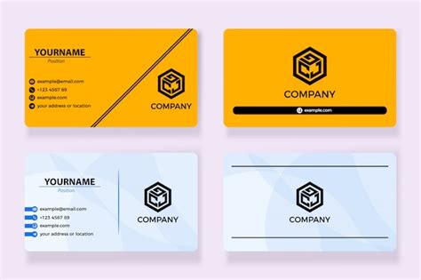 Premium Vector | Yellow businesscard design