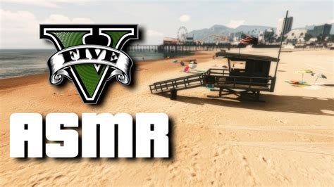 ASMR GTA 5 Vespucci Beach Walk Unintelligible Whispering Game