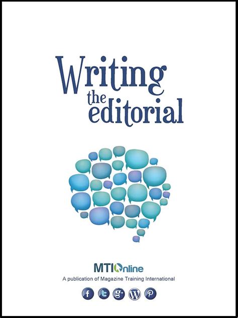 Writing the editorial - Magazine Training International