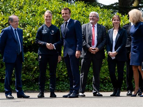 Photo Noël Le Graët président de la FFF Amandine Henry le