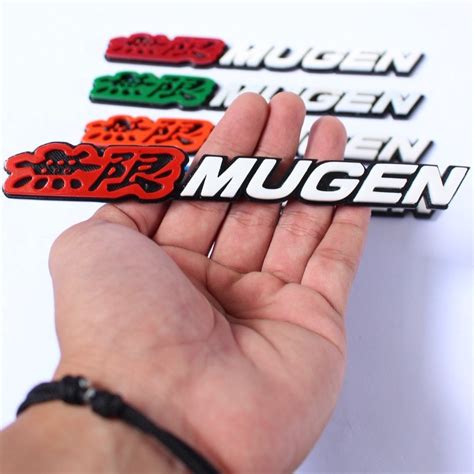 Jual Emblem 3D Mugen Logo Mugen Murah Kuning Hijau Biru Orange Barang