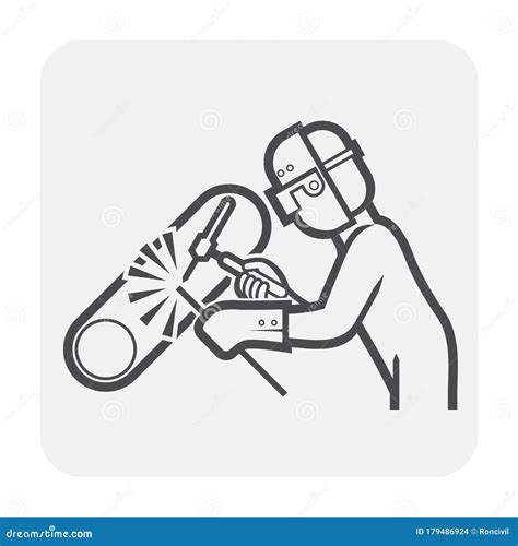 Welder Welding Icon Stock Vector Illustration Of Line 179486924