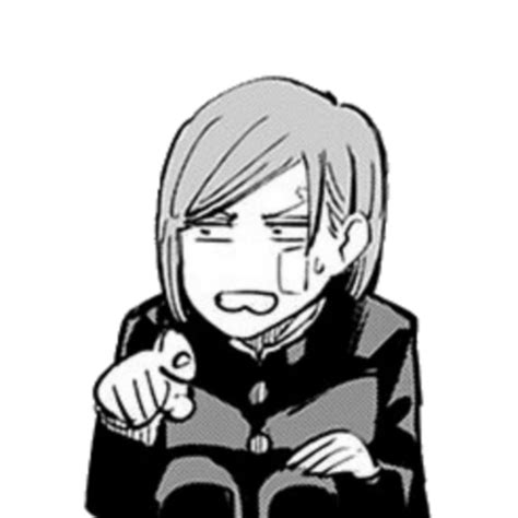 An Anime Character Pointing His Finger At The Viewers Face And Looking