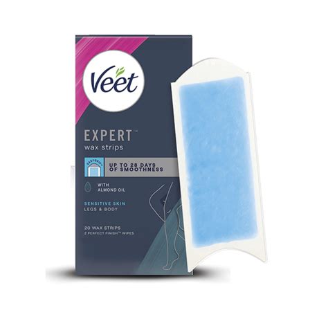 Veet Expert Cold Wax Strips Legs Sensitive 20 Strips Chemist Direct