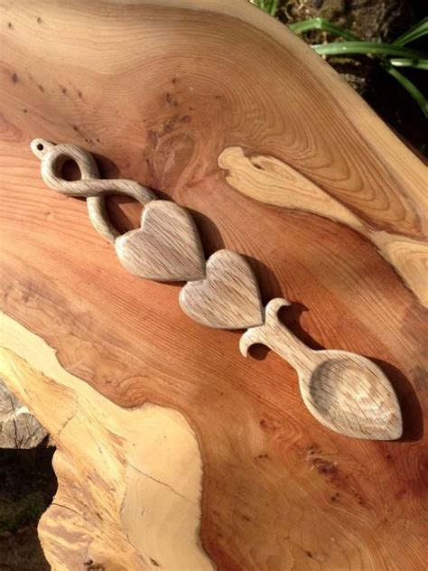 Oak Lovespoon Hand Carved Welsh Oak Love Spoon Welsh Etsy Love