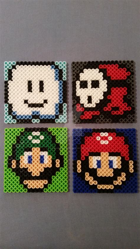 Mario Perler Bead Coasters Iii By Ashmoondesigns On Deviantart