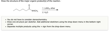 Solved Draw The Structure Of The Major Organic Products Of The Course Hero