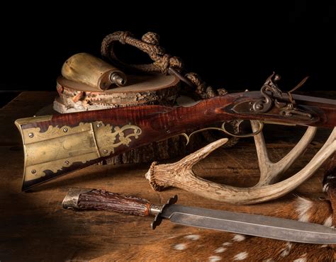 John Harris Flintlock American Long Rifle Rock Island Auction