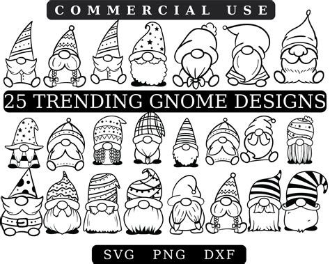 Gnome Bundle Svg Gnome Svg Gnomes Svg Gnomes Cut File Cute Etsy