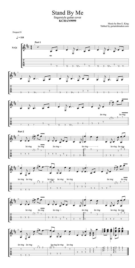 Stand By Me Guitar Chords Easy | Guitar Sheet Music