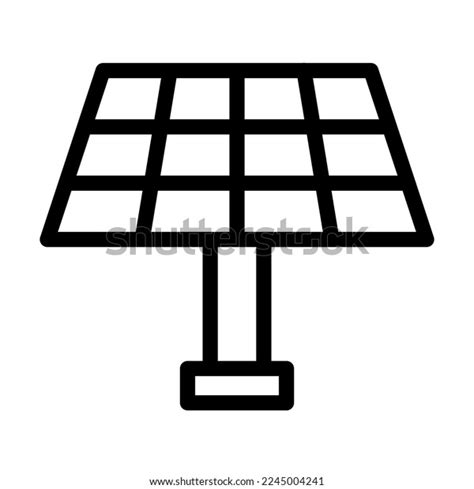 Solar Panel Vector Line Icon Design Stock Vector Royalty Free