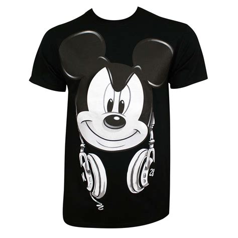 Mickey Mouse Men's Black DJ Mickey T-Shirt