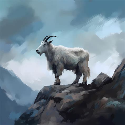 Mountain Goat On Rocky Outcropping Digital Art By Frida Miller Pixels