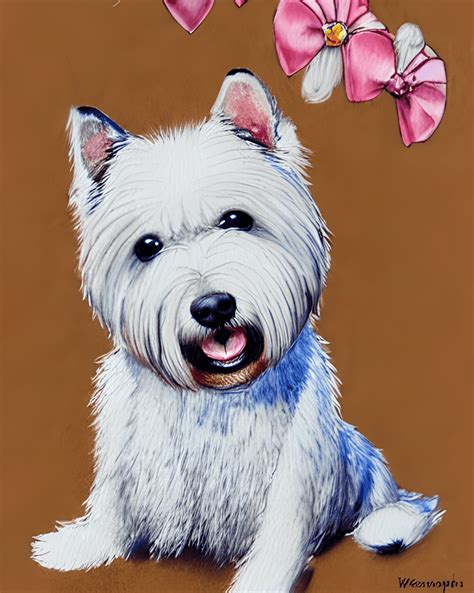 Westin Highland Terrier Dog Kawaii · Creative Fabrica