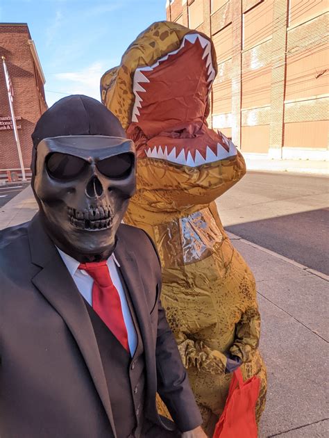 A simple quick Black Mask and his umm pet dinosaur for a Halloween