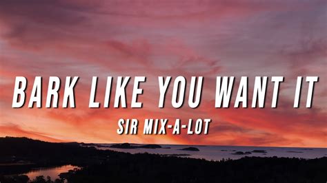 Sir Mix A Lot Bark Like You Want It Lyrics Youtube