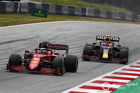 Charles Leclerc Ferrari Sf21 Sergio Perez Red Bull Racing Rb16b