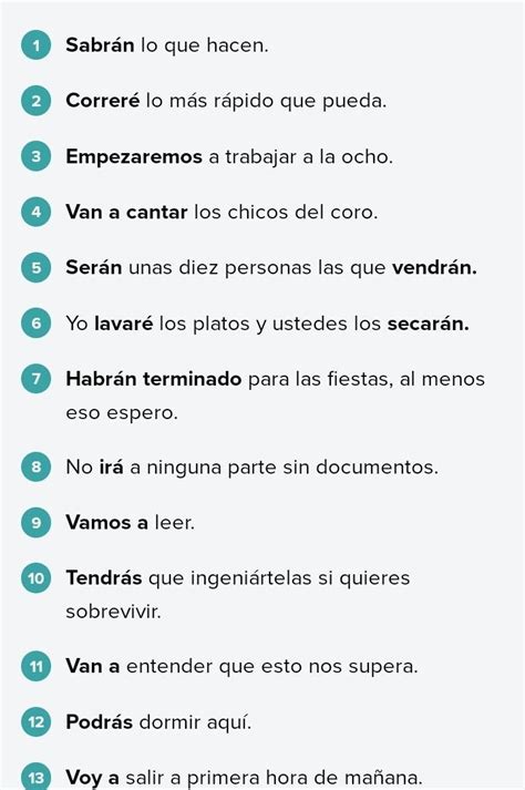 Oraciones En Futuro Y Que Tengan Tilde En El Verbo Brainly Lat