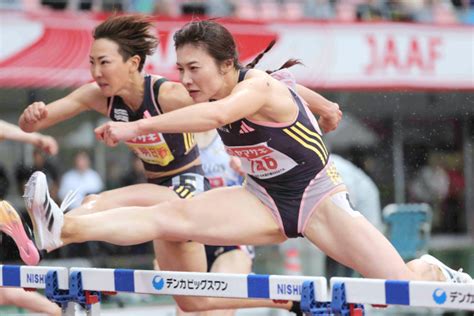 福部、笑顔で五輪切符 陸上日本選手権 女子100障害：時事ドットコム