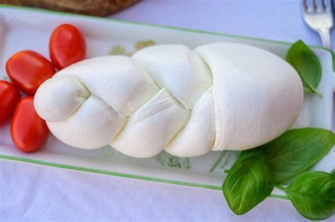 Fresh Soft White Italian Cheese Braid Mozzarella Buffalo Made From