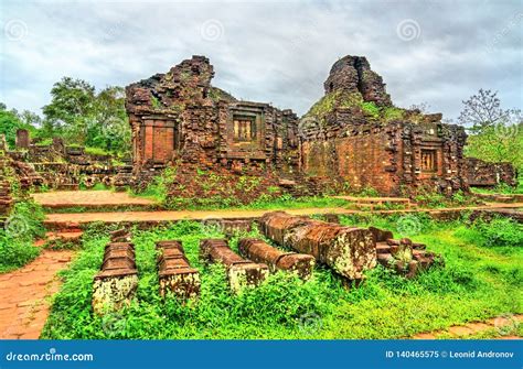 Ruins of a Hindu Temple at My Son in Vietnam Stock Image - Image of ...