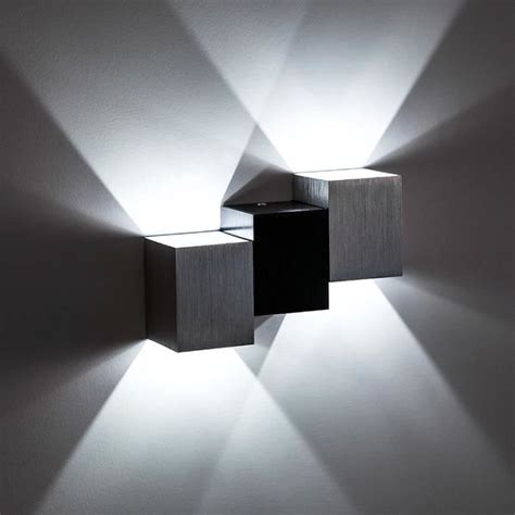 IDEGU 6W LED Applique Murale Moderne Carré Up Down en Aluminium Lampe