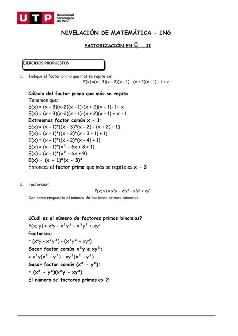 S12 S1 Resolver Ejercicios Resueltos NivelaciÓn De MatemÁtica