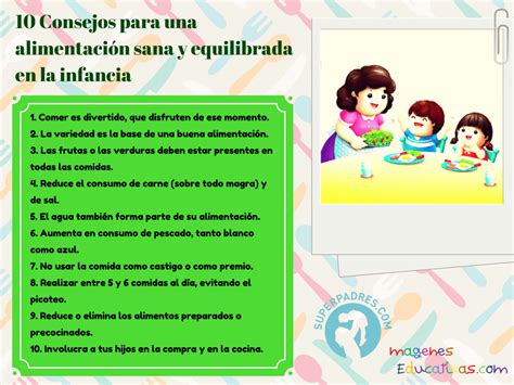 10 Consejos Para Una Alimentación Sana Y Equilibrada En La Infancia Imagenes Educativas