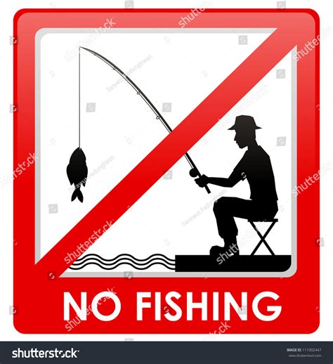 No Fishing Sign Stock Vector Illustration Shutterstock