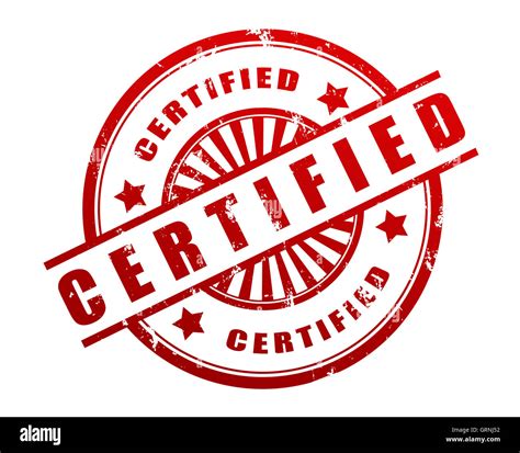 Ilustración del concepto de sello certificado Fotografía de stock Alamy