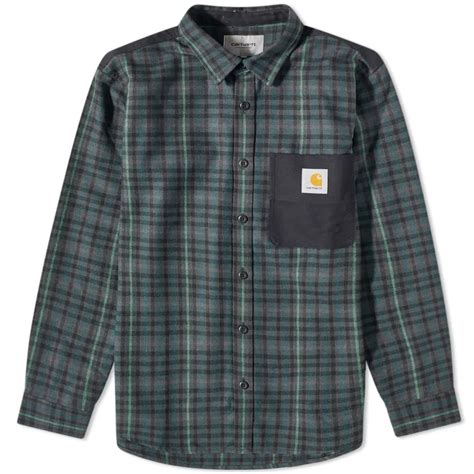 Carhartt Wip Asher Check Overshirt Blacksmithandblack End Us