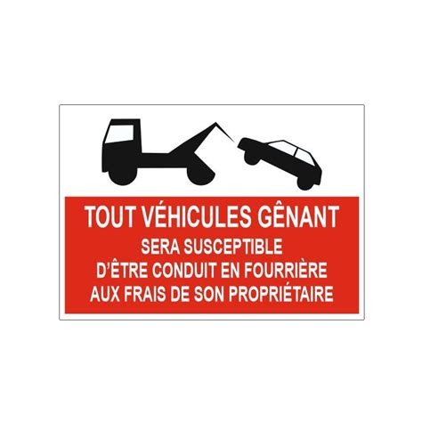 Panneau stationnement génant mise en fourrière REFAB133 Sticker