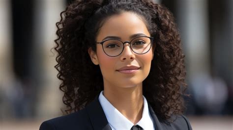 Premium Photo Professional Woman Wearing Glasses And A Suit