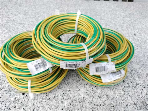 FIO H07V K FV 2 5 verde amarelo rolos 20 metros Custóias Leça Do Balio