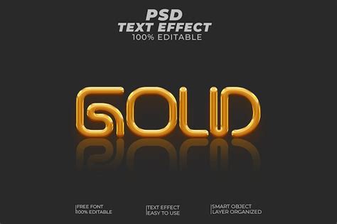 Premium Psd Psd Gold 3d Text Effect Style