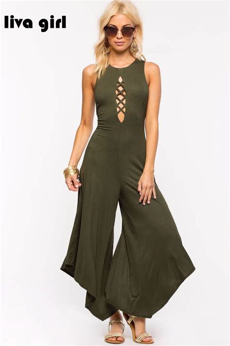 2016 New Fashion Autumn Casual Sleeveless Cotton Jumpsuits Plus Size
