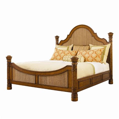 Tommy Bahama Home Island Estate 354473969 Queen Size Round Hill Bed