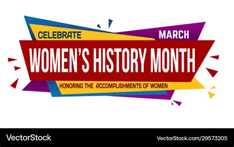 Womens history month banner design Royalty Free Vector Image