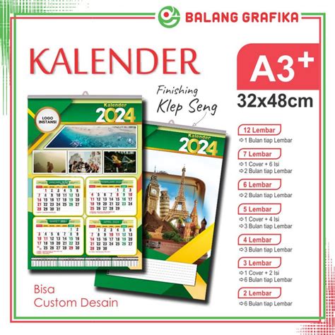 Jual Cetak Kalender Custom Kelender Dinding Sekolah Kantor Perusahaan