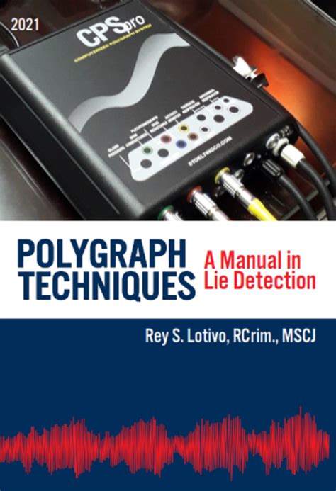 POLYGRAPH TECHNIQUES A Manual In Lie Detection Lazada PH