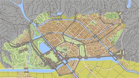 My First Real Piece Of Worldbuilding A Map Of My Capital City Name To