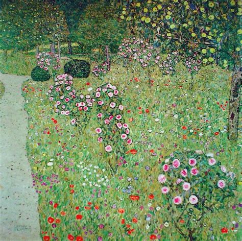 Gustav Klimt Verger Avec Des Roses Cm Descriptif De L