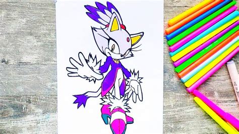 How To Draw Blaze The Cat From Sonic The Hedgehog Coloring Pages