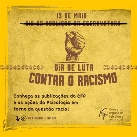 De Maio Dia De Luta Contra O Racismo