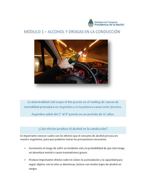 MÓdulo 2 Alcohol Y Drogas En La Conducción Pdf Drogas Cannabis Droga